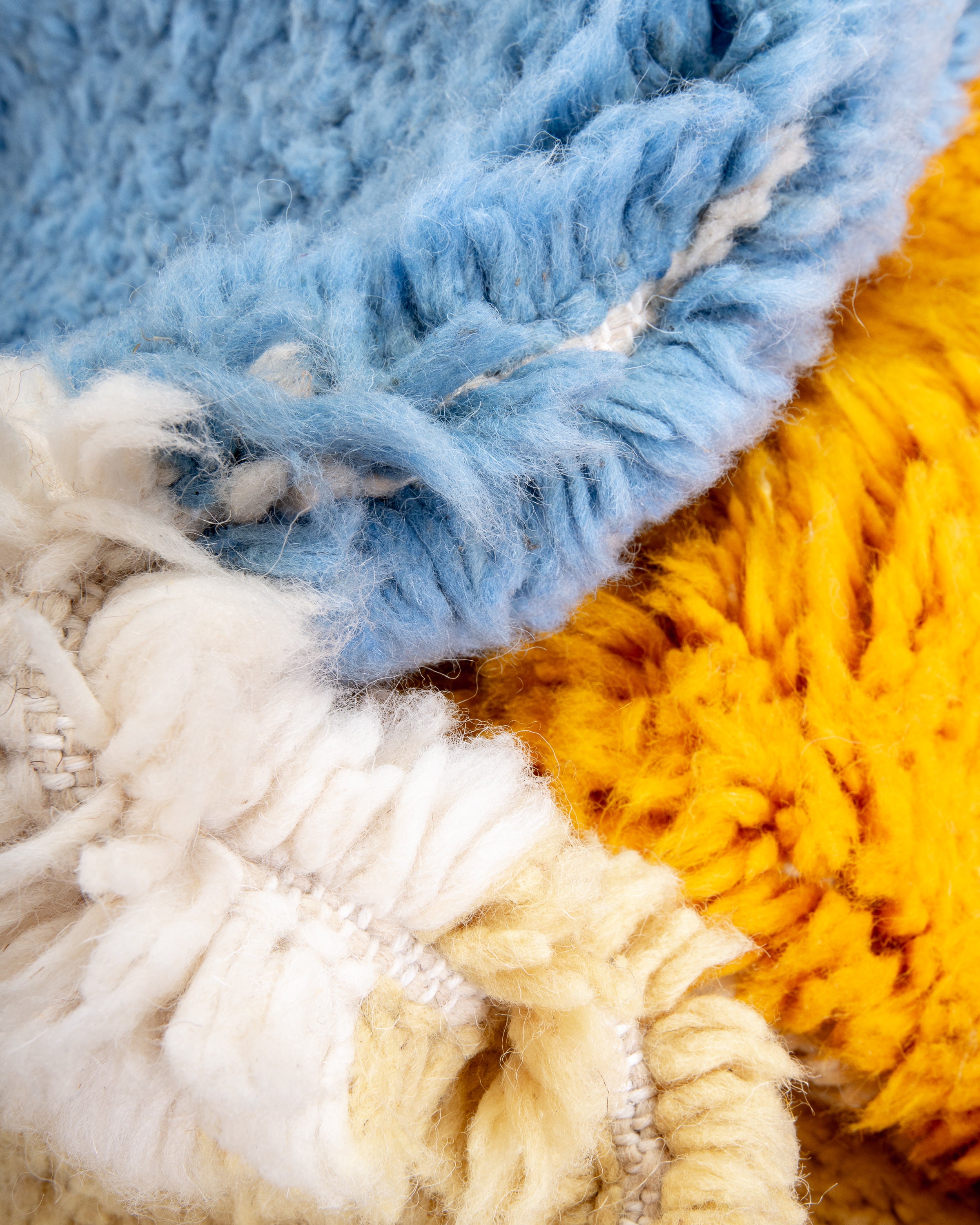 Modern designer handcrafted Berber rug from morocco Beniourain with beautiful colors and patterns