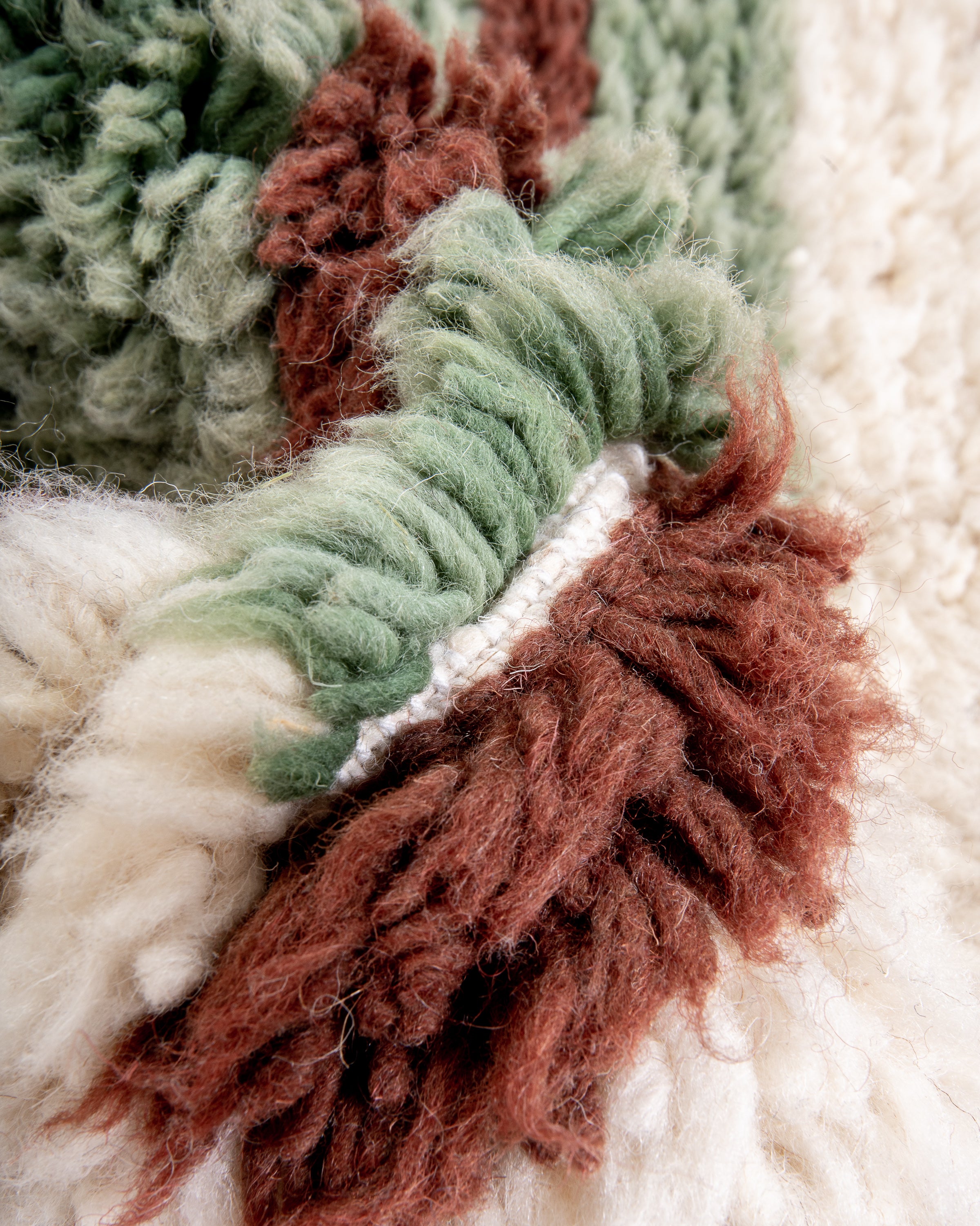 Modern designer handcrafted Berber rug from morocco Beniourain with beautiful colors and patterns