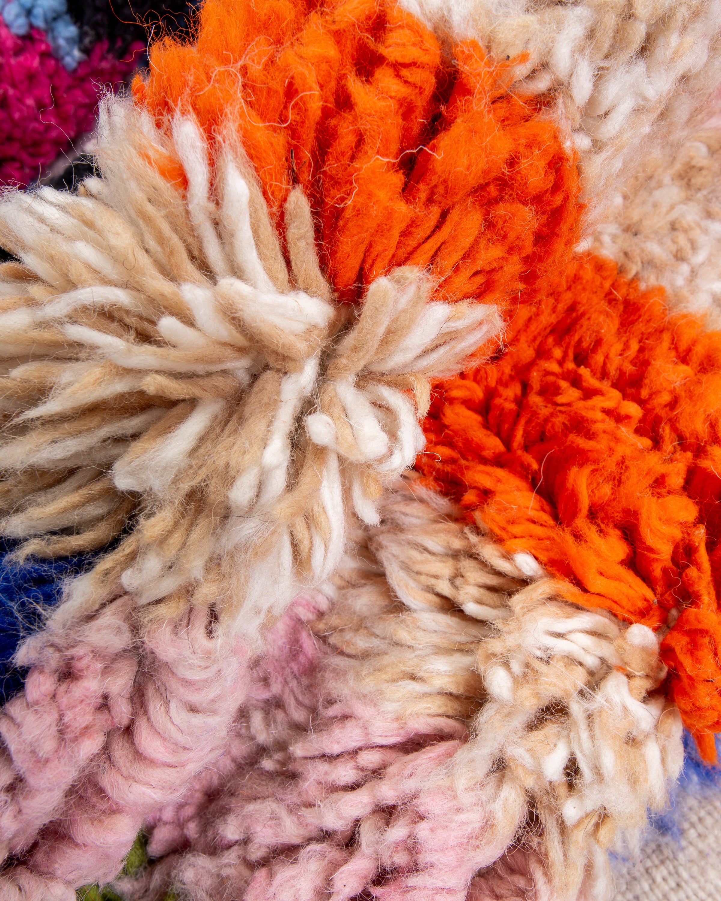 Modern designer handcrafted Berber rug from morocco Beniourain with beautiful colors and patterns