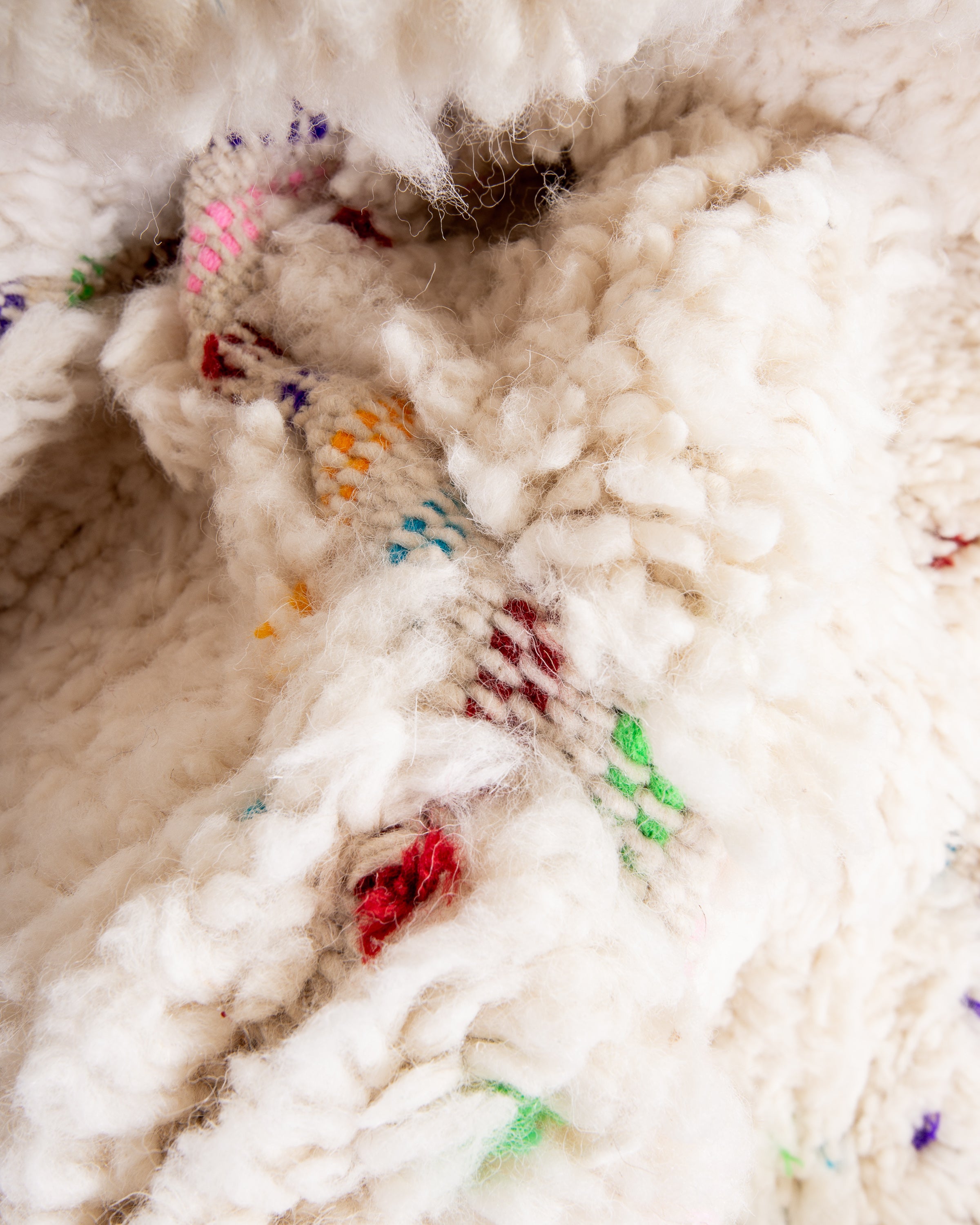 Modern designer handcrafted Berber rug from morocco Beniourain with beautiful colors and patterns