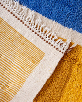 Modern designer handcrafted Berber rug from morocco Beniourain with beautiful colors and patterns