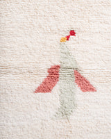 Moderner, handgefertigter Berber-Teppich aus Marokko. Beniourain-Teppich mit schönen Farben und Mustern und flauschiger Wollstruktur.