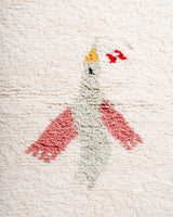 Modern, designer, handcrafted Berber rug from Morocco. Beniourain carpet with beautiful colours and patterns and fluffy wool texture. 