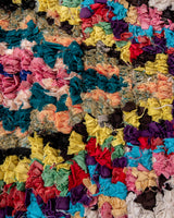 Modern designer handcrafted Berber rug from morocco Boucherouite with beautiful colors and patterns