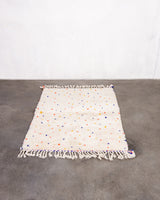 Modern designer handcrafted Berber rug from morocco Beniourain with beautiful colors and patterns