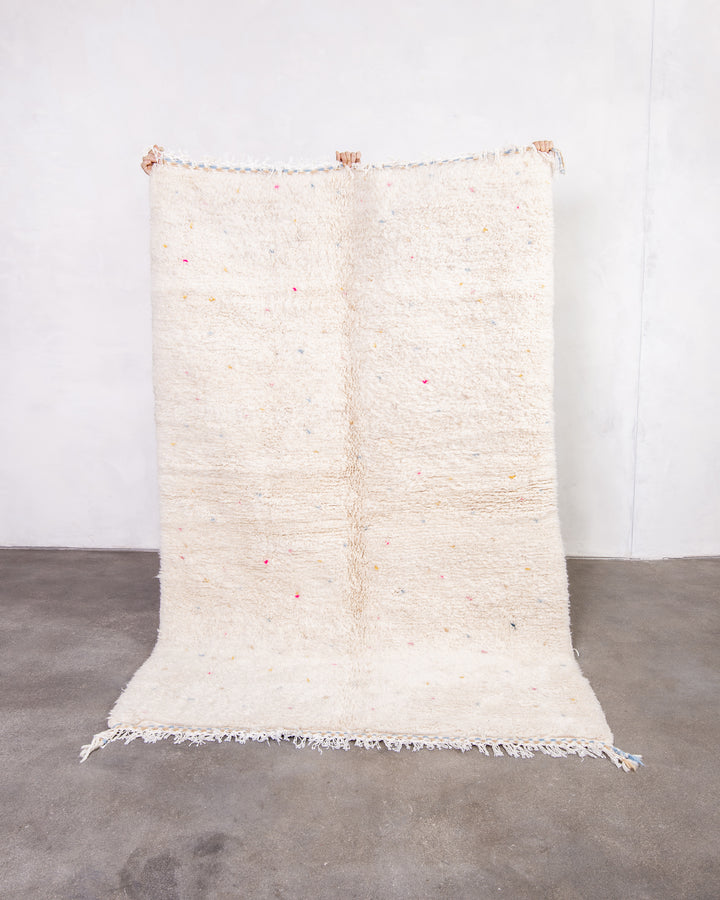 Modern designer handcrafted Berber rug from morocco Beniourain with beautiful colors and patterns