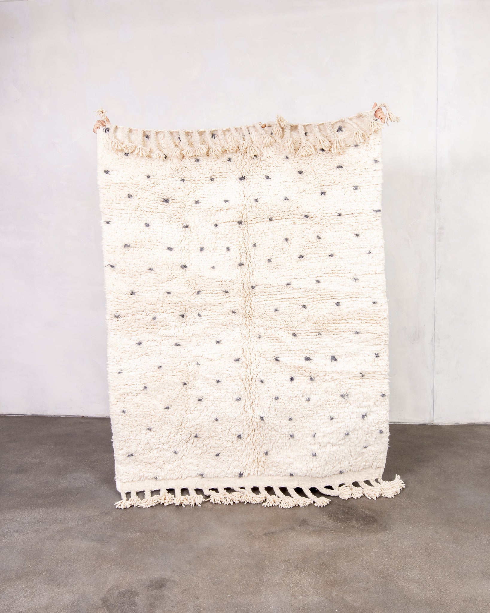 Modern designer handcrafted Berber rug from morocco Beniourain with beautiful colors and patterns