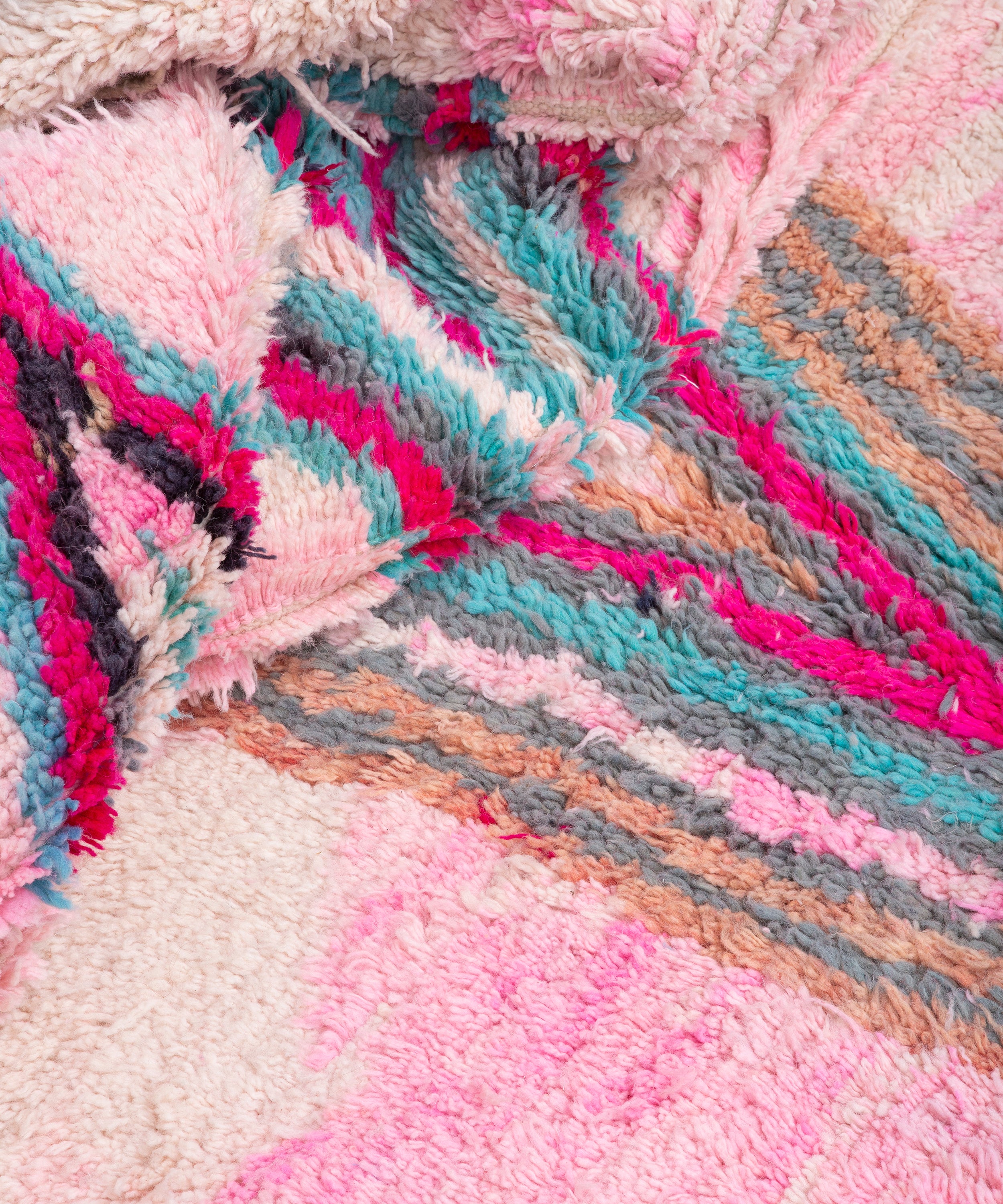 Modern designer handcrafted Berber rug from morocco Boujad with beautiful colors and patterns