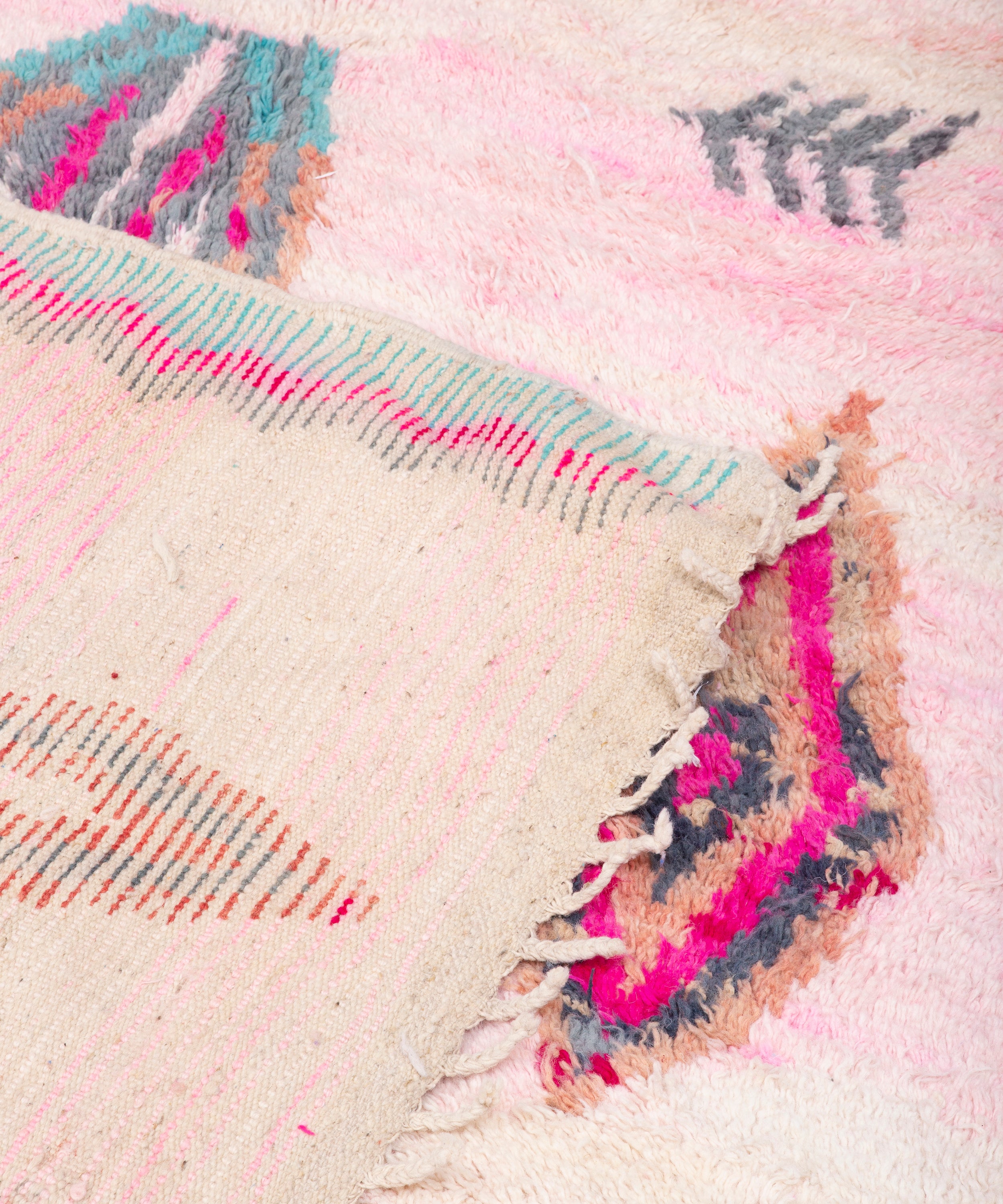 Modern designer handcrafted Berber rug from morocco Boujad with beautiful colors and patterns