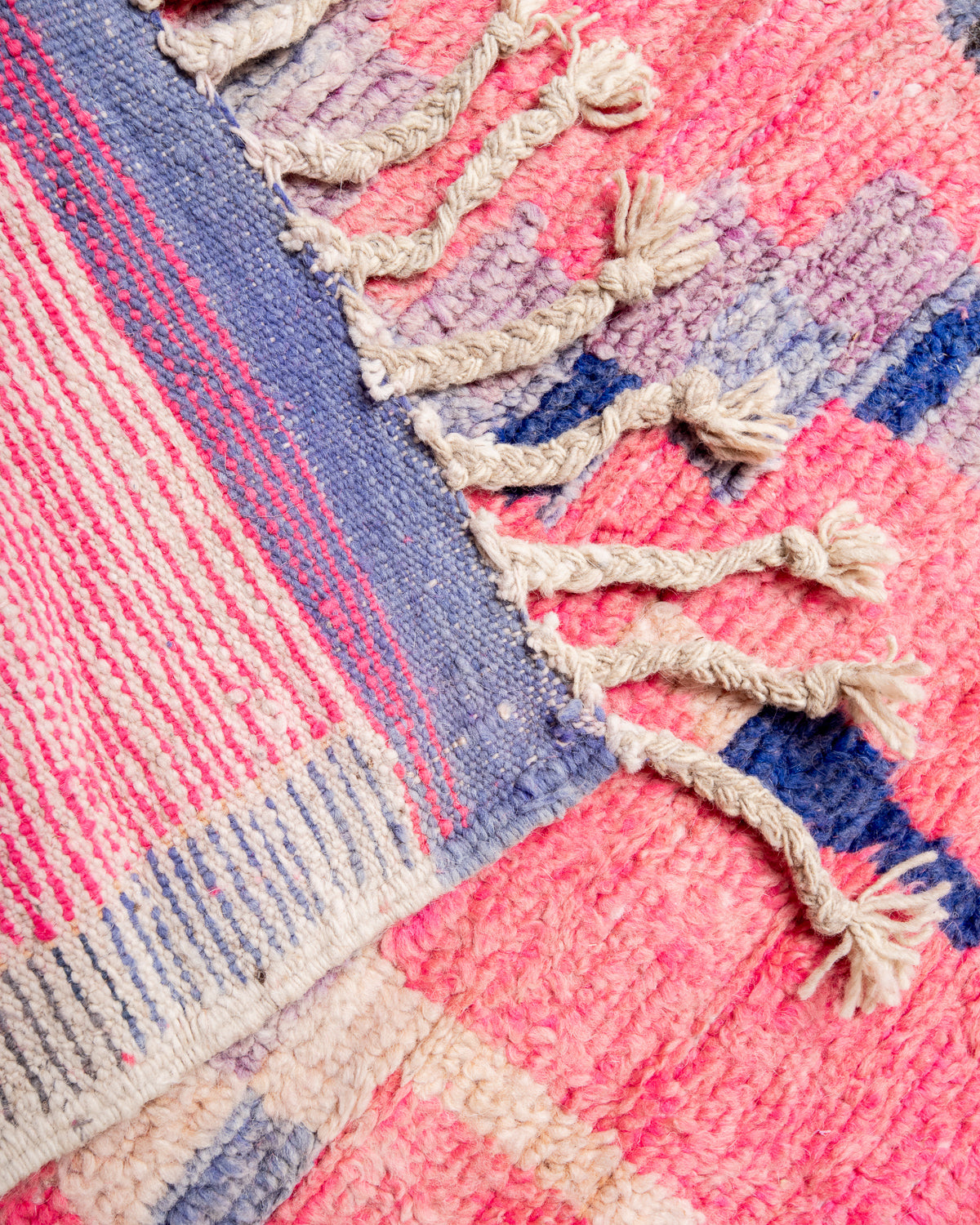 Modern designer handcrafted Berber rug from Morocco. Boujed with beautiful colours and patterns.
