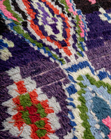 Moderner handgefertigter Berber-Teppich im Vintage-Stil aus Marokko. Boucherouite mit schönen Farben und Mustern.