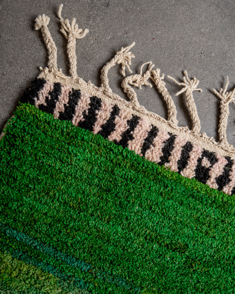 Modern, designer, handcrafted Berber rug from Morocco. Vintage carpet