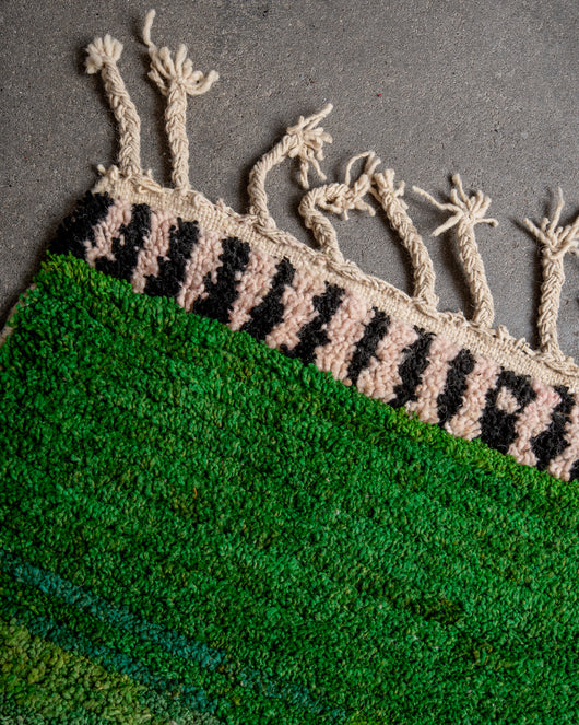 Modern, designer, handcrafted Berber rug from Morocco. Vintage carpet