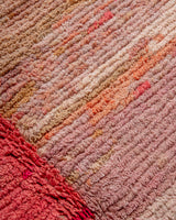 Modern, designer, handcrafted Berber rug from Morocco. Vintage carpet with beautiful colours and patterns and fluffy texture.