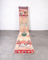 Moderner handgefertigter Berber-Teppich aus Marokko. Boujed mit schönen Farben und Mustern.