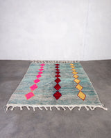 Modern designer handcrafted Berber rug from morocco Boujed with beautiful colors and patterns
