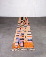 Modern designer handcrafted Berber rug from morocco Boujed with beautiful colors and patterns