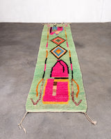 Moderner Designer handgefertigter Berber-Teppich aus Marokko Boujed mit wunderschönen Farben und Mustern