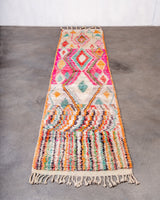 Modern designer handcrafted Berber rug from Morocco. Boujed with beautiful colors and patterns