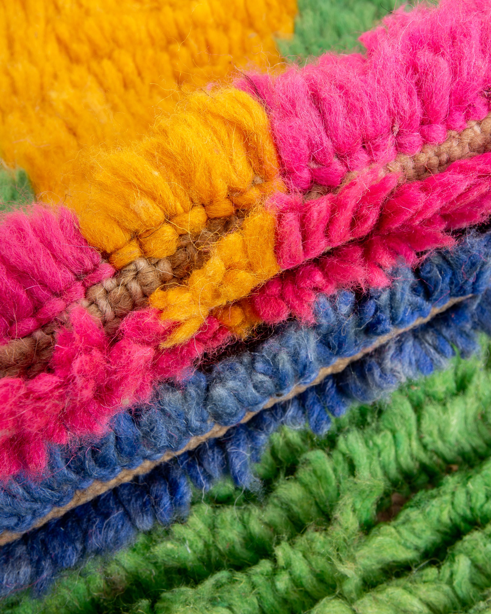 Modern designer handcrafted Berber rug from morocco Boujed with beautiful colors and patterns