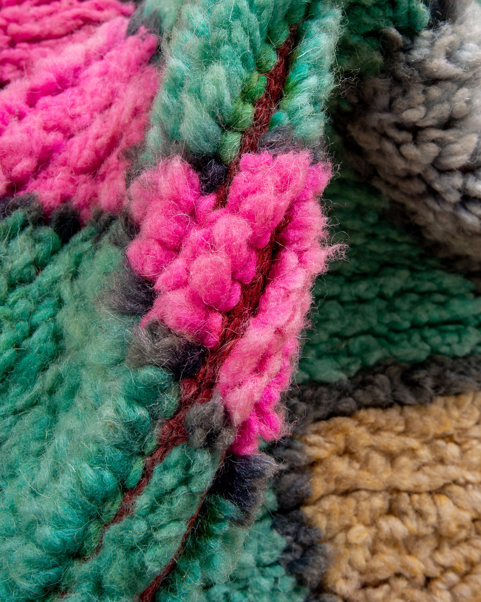 Modern designer handcrafted Berber rug from morocco Boujed with beautiful colors and patterns