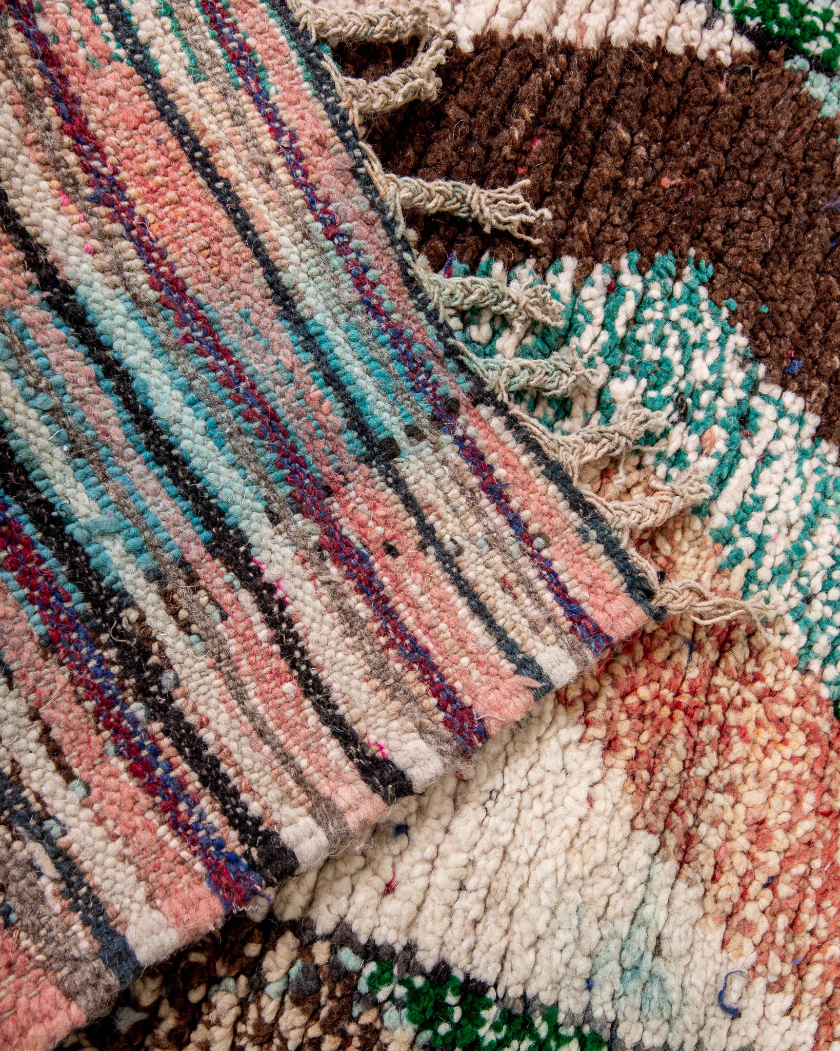 Modern designer handcrafted Berber rug from morocco Boujed with beautiful colors and patterns