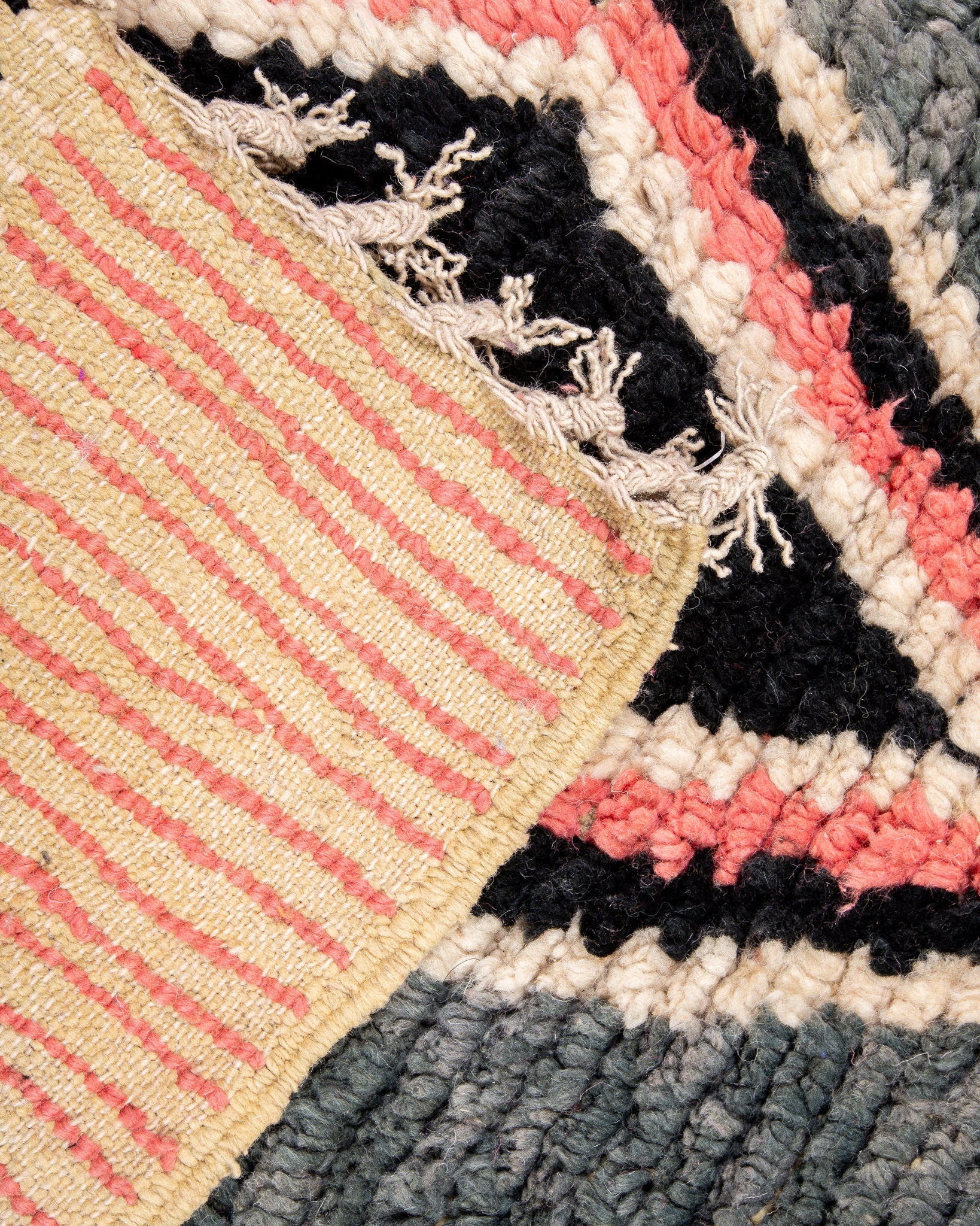 Modern designer handcrafted Berber rug from morocco Boujed with beautiful colors and patterns