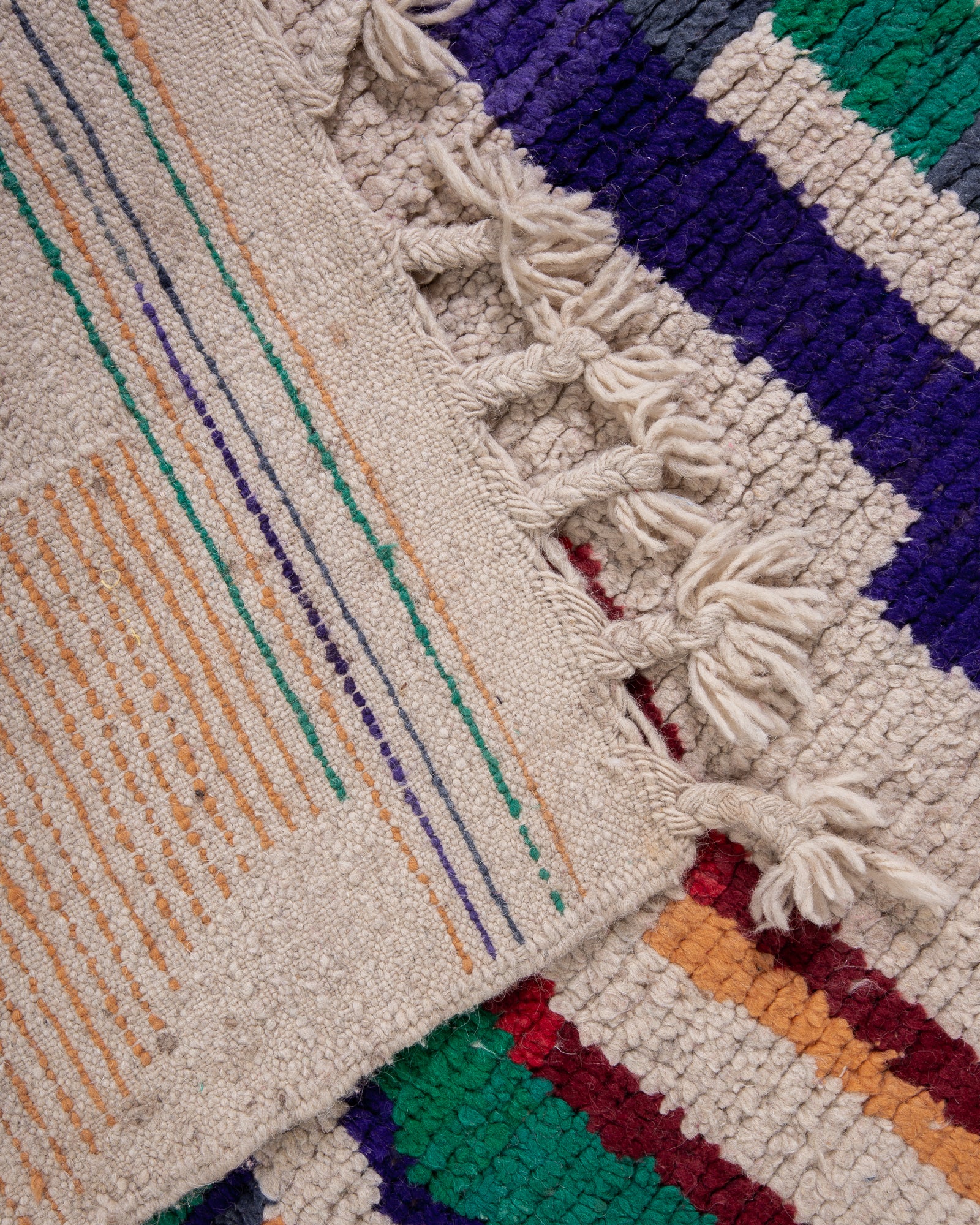 Modern designer handcrafted Berber rug from morocco Boujed with beautiful colors and patterns