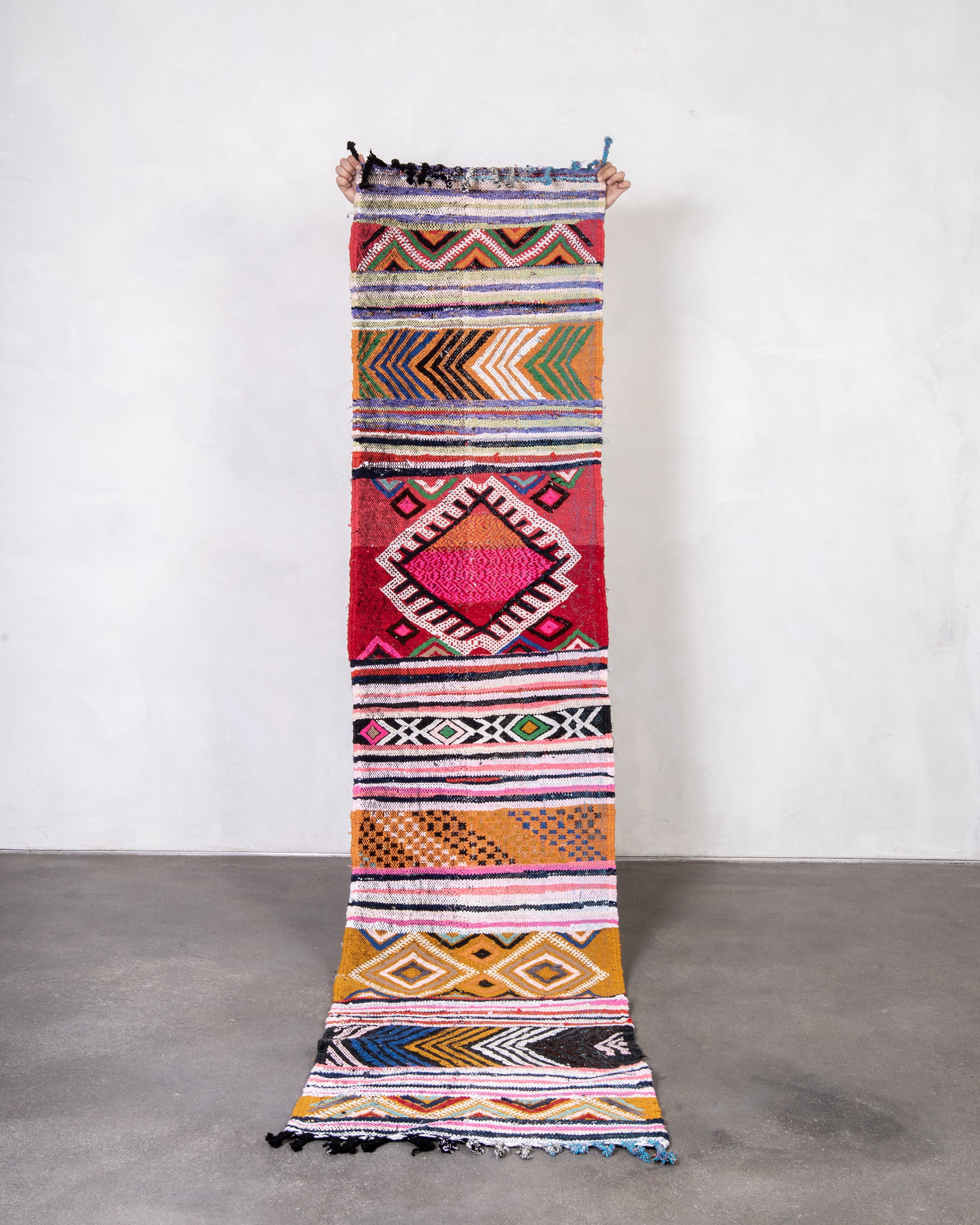 Modern designer handcrafted Berber rug from morocco Kelim with beautiful colors and patterns