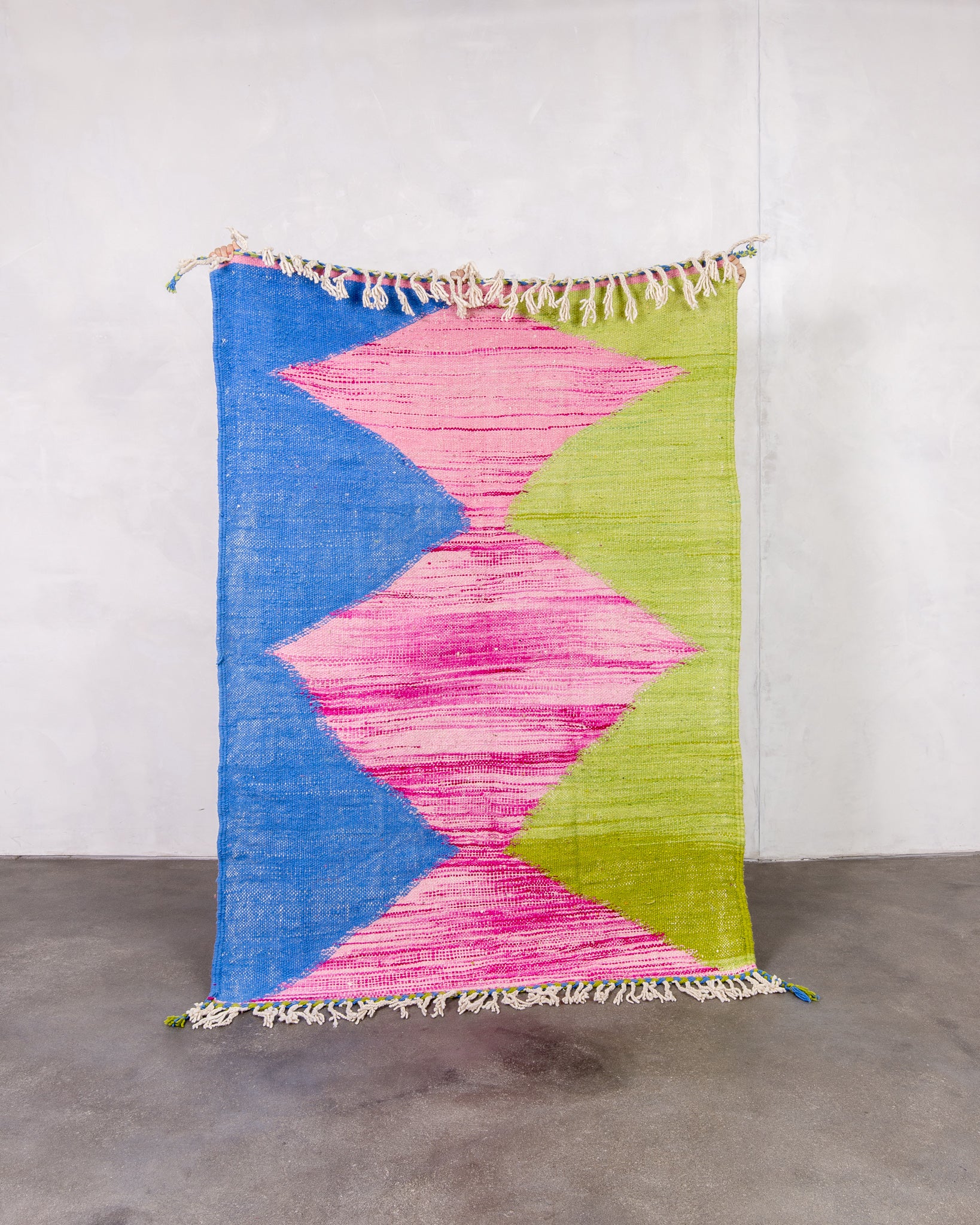 Modern designer handcrafted Berber rug from morocco Kelim with beautiful colors and patterns