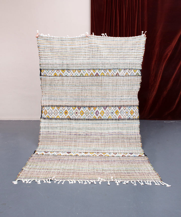 Modern designer handcrafted Berber rug from morocco Kelim with beautiful colors and patterns