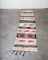 Modern, designer, handcrafted Berber rug from Morocco. Kelim carpet with beautiful designs and robust flat weave. 100% wool.