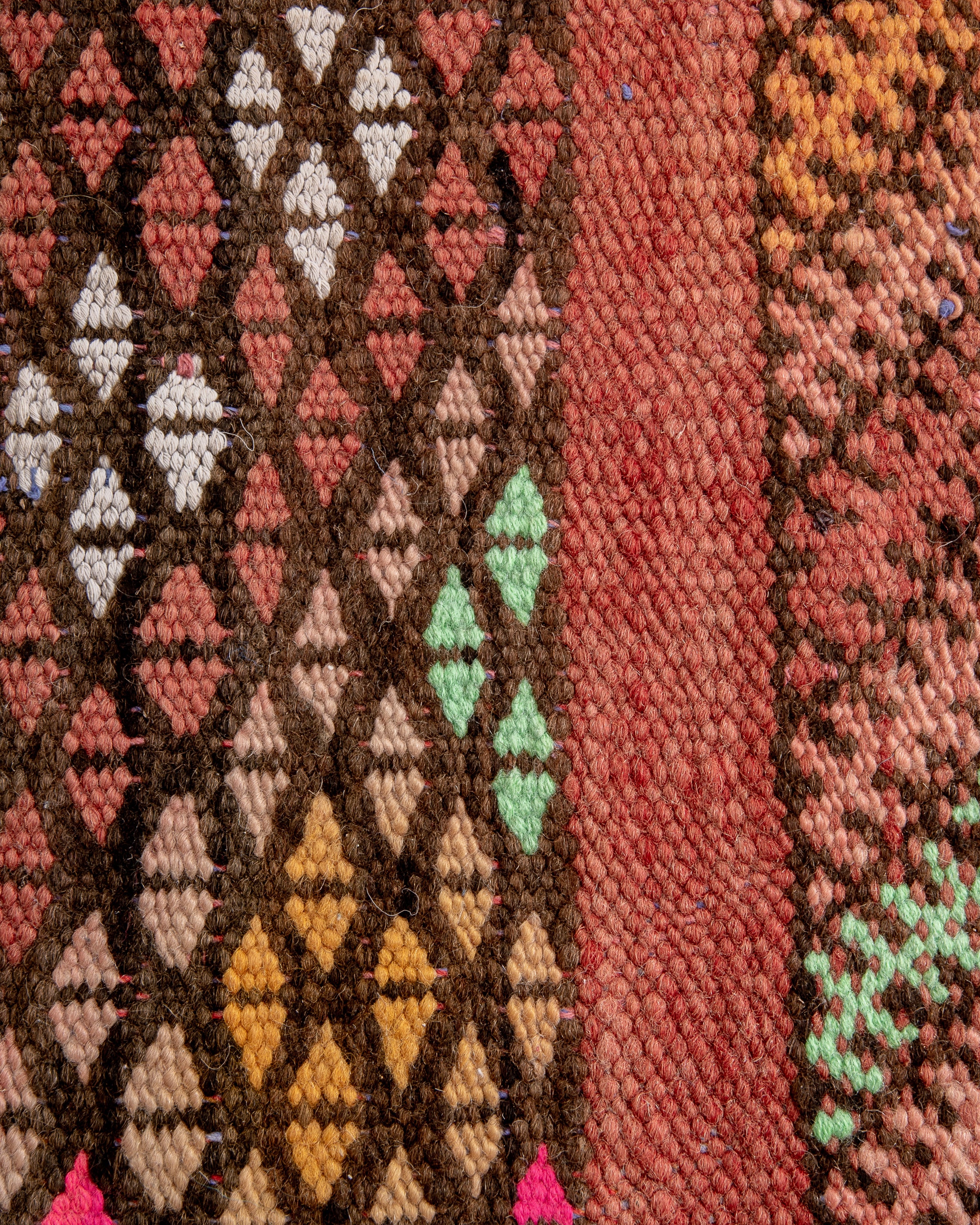 Modern designer handcrafted Berber rug from morocco Kelim with beautiful colors and patterns