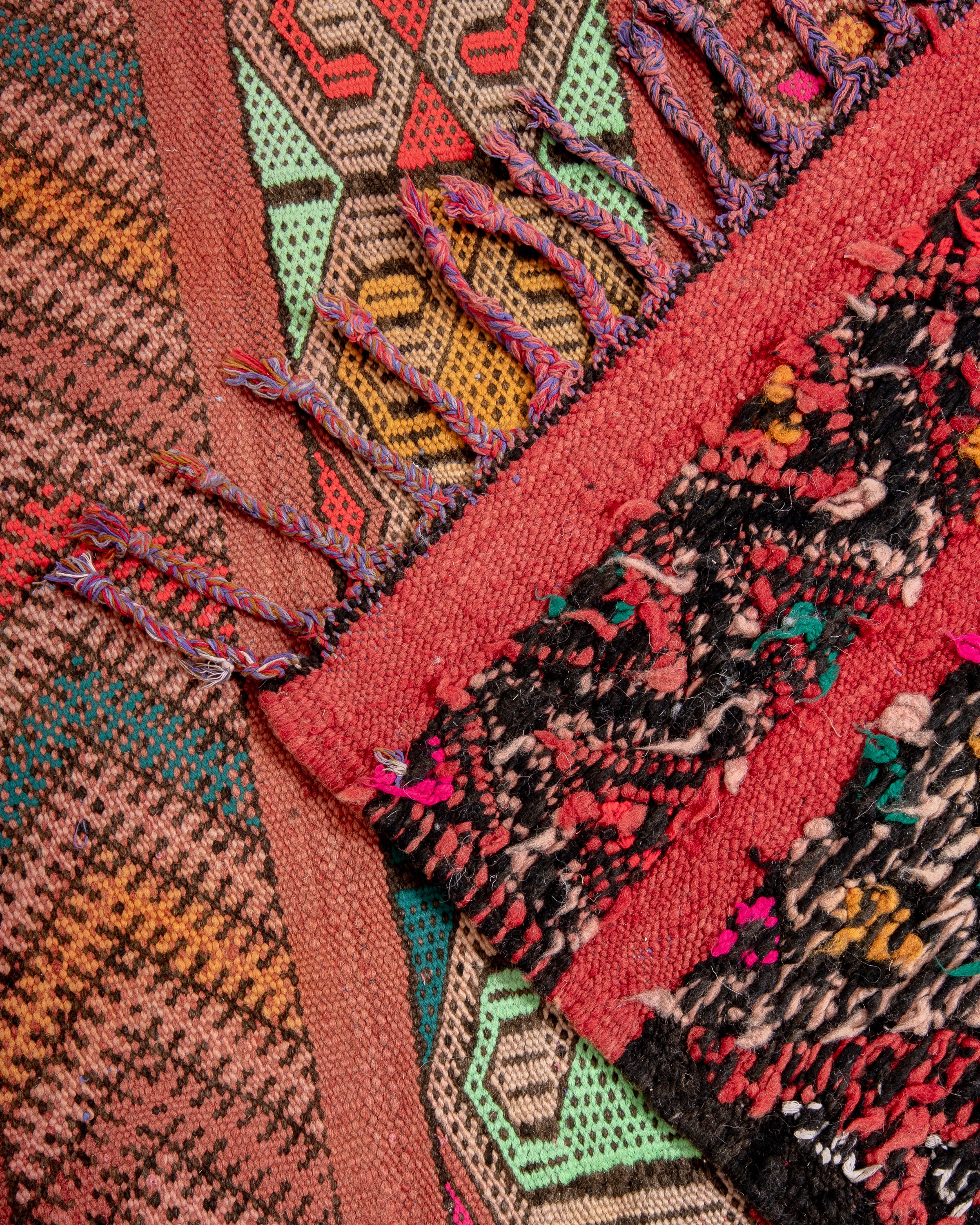 Modern designer handcrafted Berber rug from morocco Kelim with beautiful colors and patterns