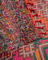Modern, designer, handcrafted Berber rug from Morocco. Vintage Kelim carpet with beautiful designs and robust flat weave. 100% wool.