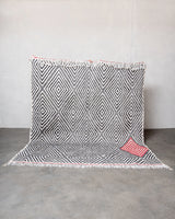 Modern, designer, handcrafted Berber rug from Morocco. Kelim carpet with beautiful designs and robust flat weave. 100% wool.
