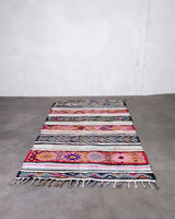 Modern designer handcrafted Berber rug from morocco Kelim with beautiful colors and patterns