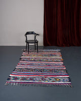 Modern designer handcrafted Berber rug from morocco Kelim with beautiful colors and patterns