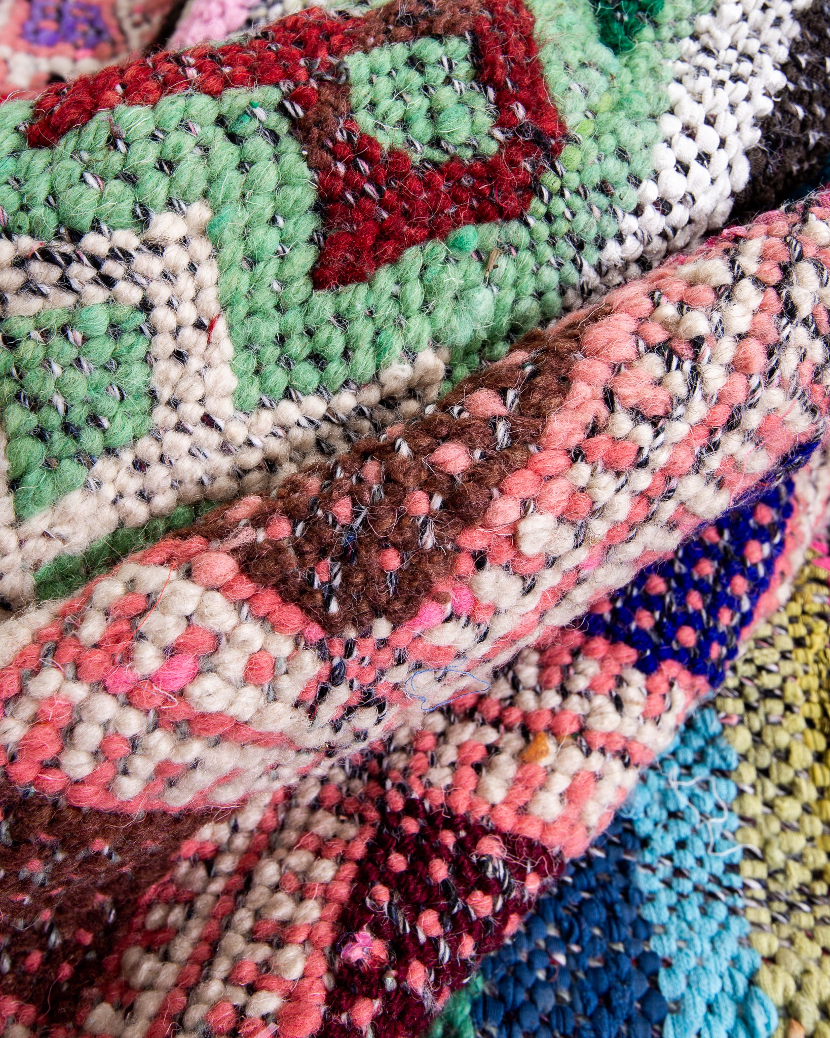 Modern designer handcrafted Berber rug from morocco Kelim with beautiful colors and patterns