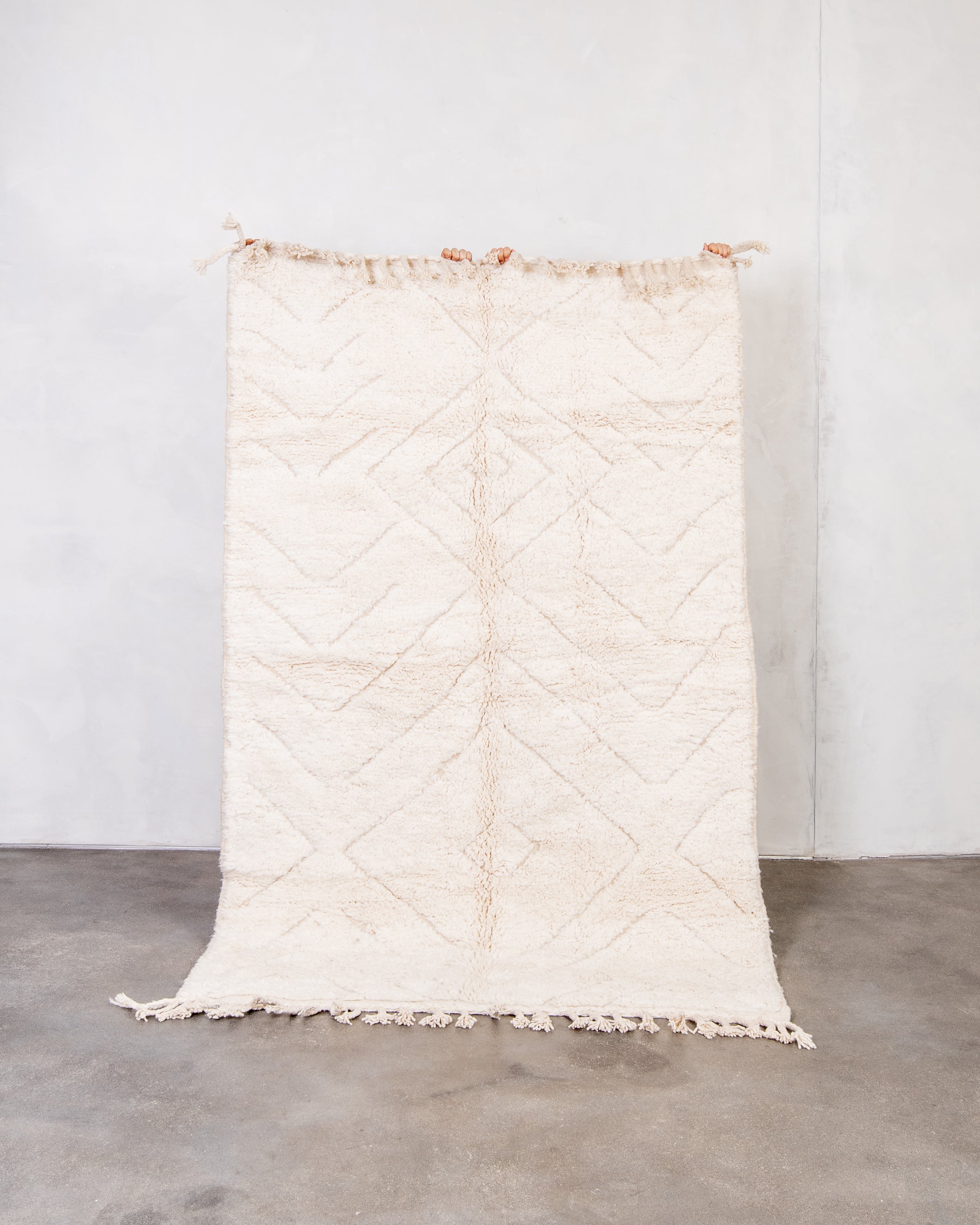 Modern designer handcrafted Berber rug from morocco Beniourain with beautiful colors and patterns