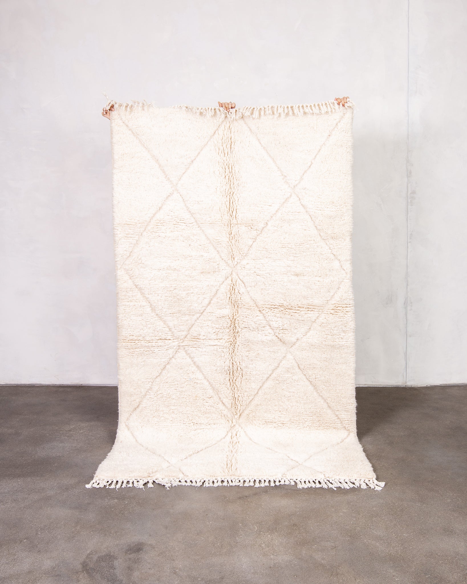 Modern designer handcrafted Berber rug from morocco Beniourain with beautiful colors and patterns