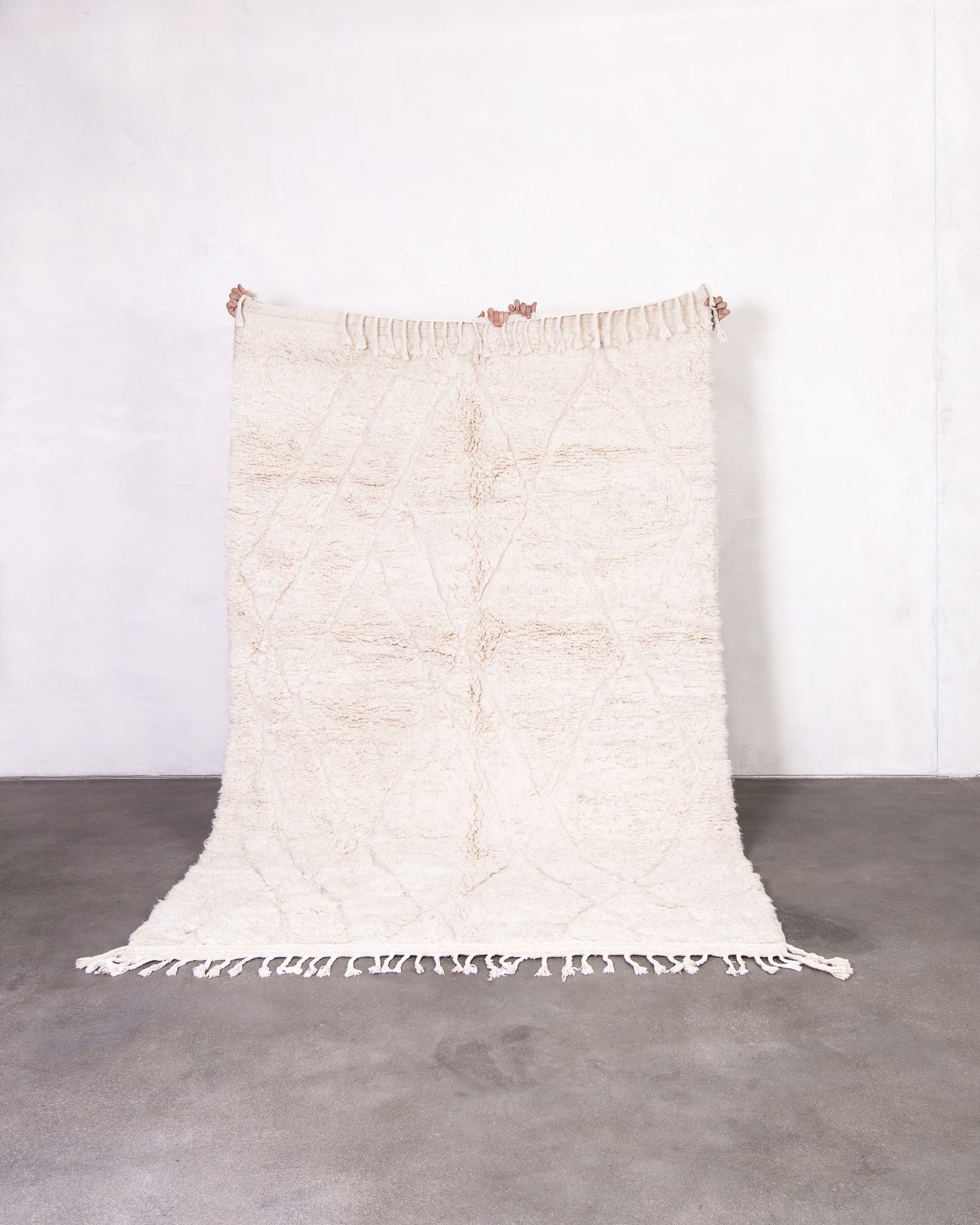 Modern designer handcrafted Berber rug from morocco Beniourain with beautiful colors and patterns