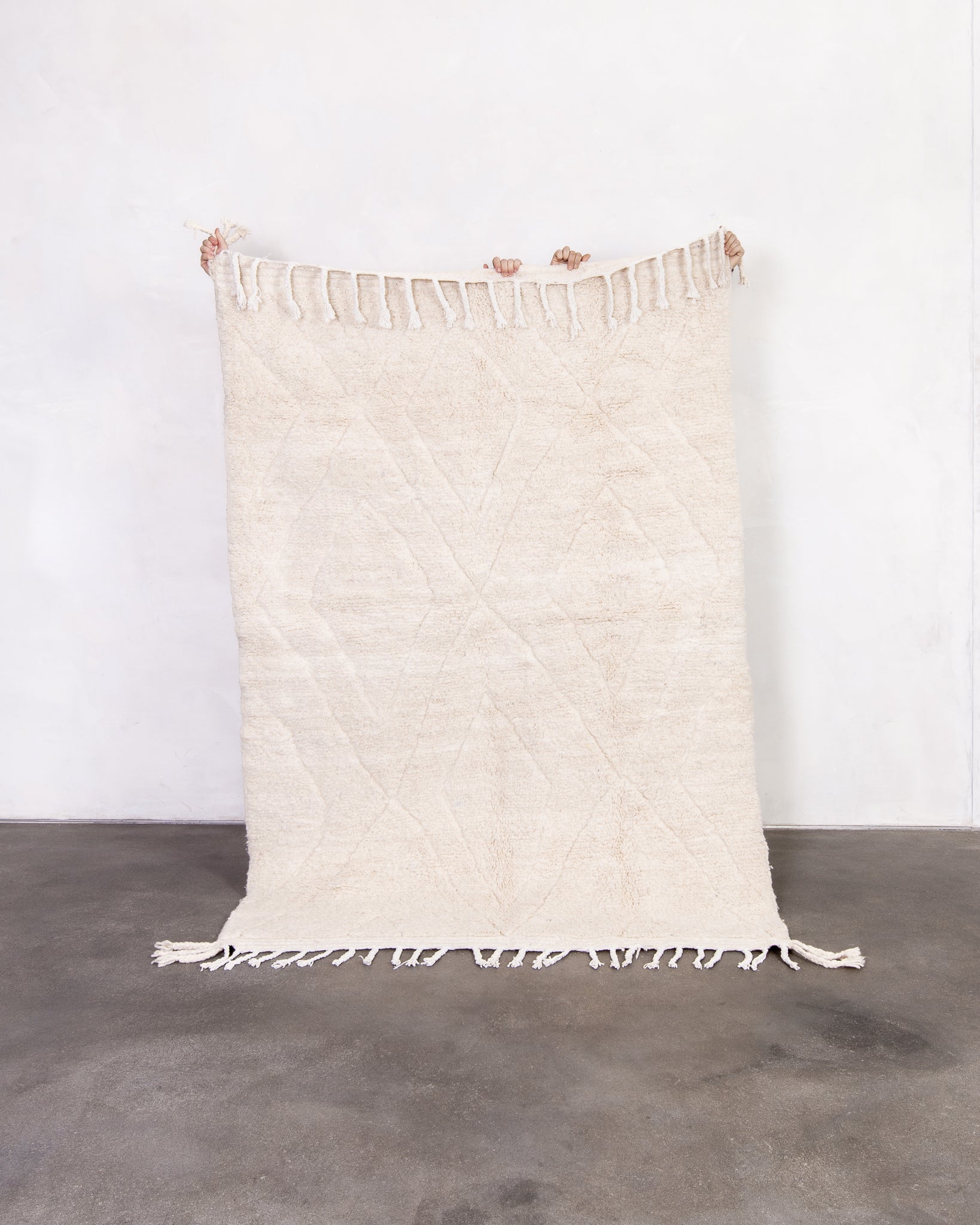 Modern designer handcrafted Berber rug from morocco Beniourain with beautiful colors and patterns