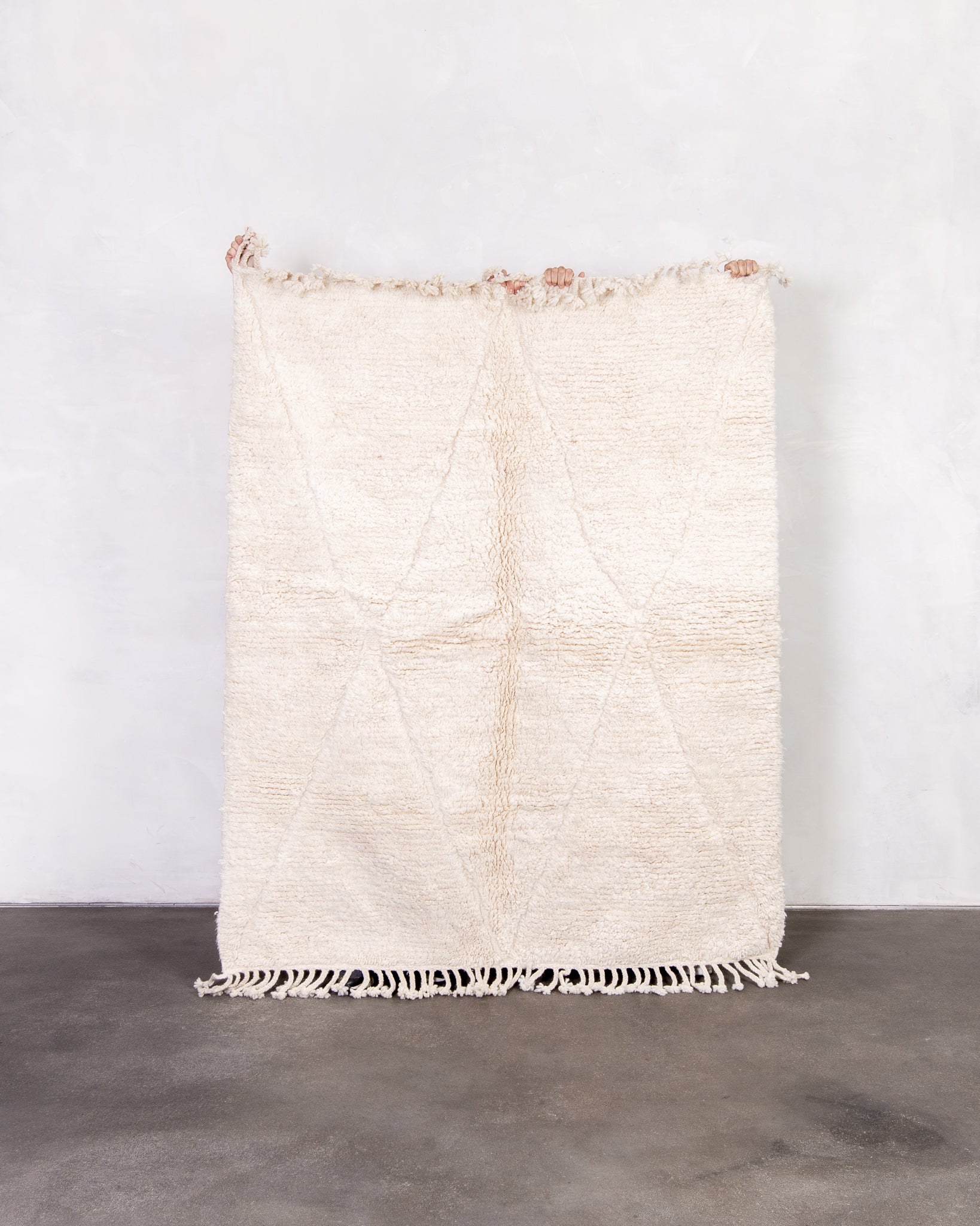 Modern designer handcrafted Berber rug from morocco Beniourain with beautiful colors and patterns