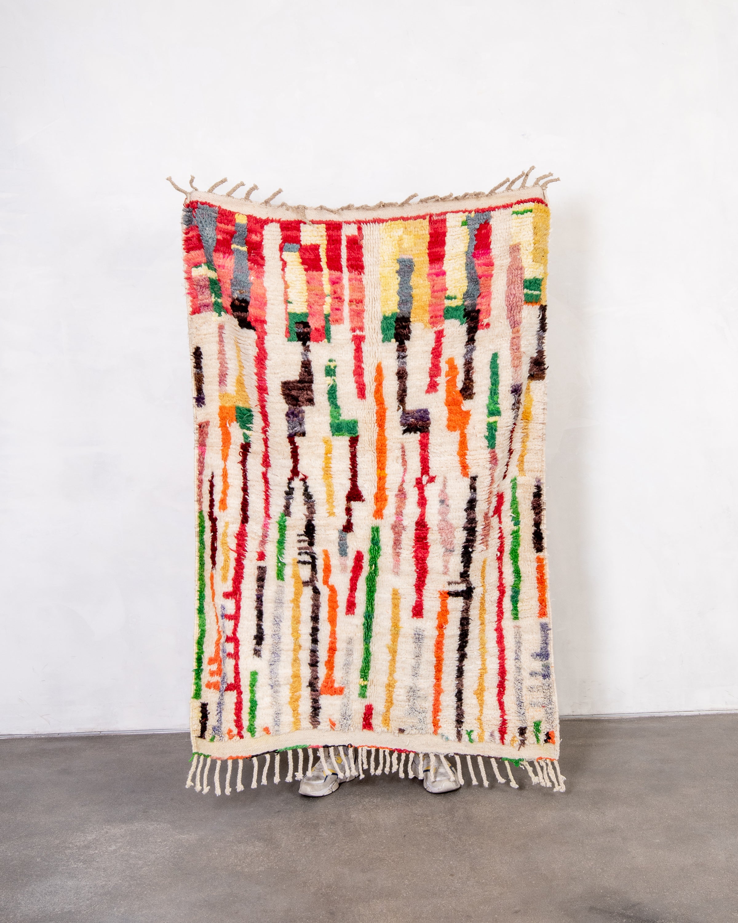 Modern designer handcrafted Berber rug from morocco Boujad with beautiful colors and patterns