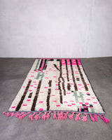 Modern designer handcrafted Berber rug from morocco Boujad with beautiful colors and patterns