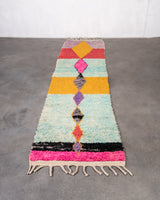 Modern designer handcrafted Berber rug from morocco Boujad with beautiful colors and patterns