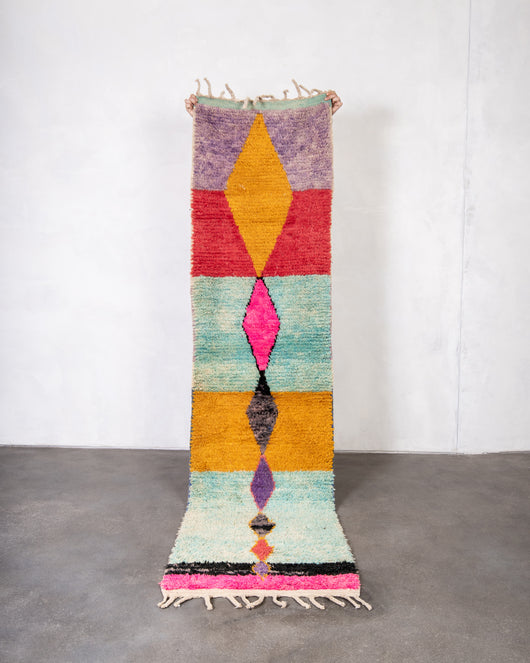 Modern designer handcrafted Berber rug from morocco Boujad with beautiful colors and patterns
