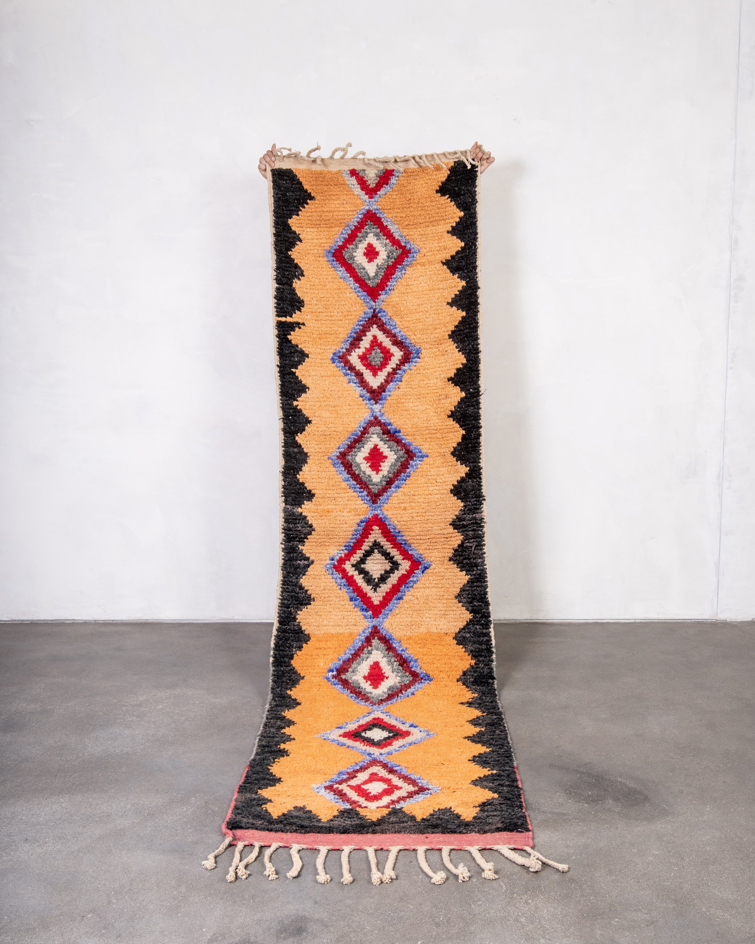 Modern designer handcrafted Berber rug from morocco Boujad with beautiful colors and patterns