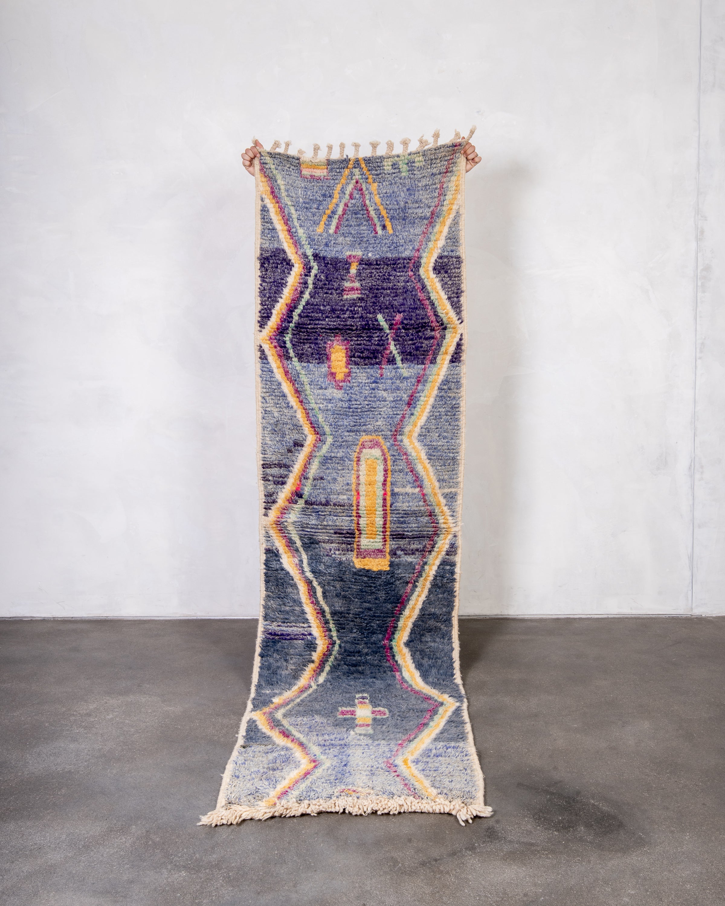 Modern designer handcrafted Berber rug from morocco Boujad with beautiful colors and patterns